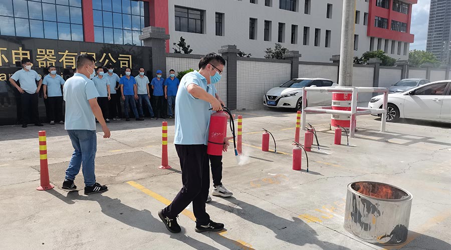 安全生產不松懈！金環電器開展消防應急救援演練