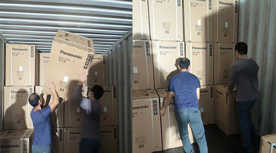 春節放假沖刺！加速度完成客戶松下衣物烘干機裝柜發貨